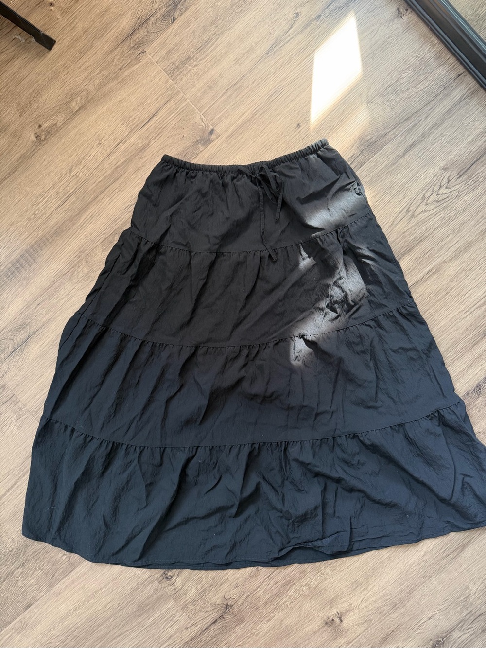 Black Tiered Maxi Skirt - Women's Casual Flow